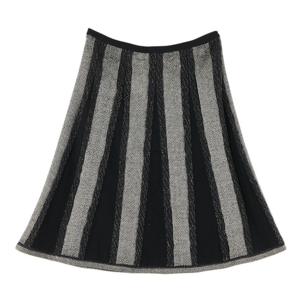 シャネル ココマーク フレアスカート ブラック ホワイト レディース CHANEL 【中古】