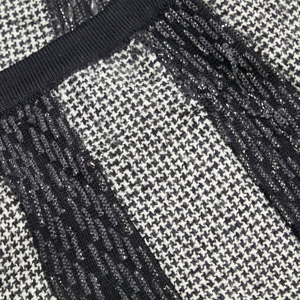 シャネル ココマーク フレアスカート ブラック ホワイト レディース CHANEL 【中古】