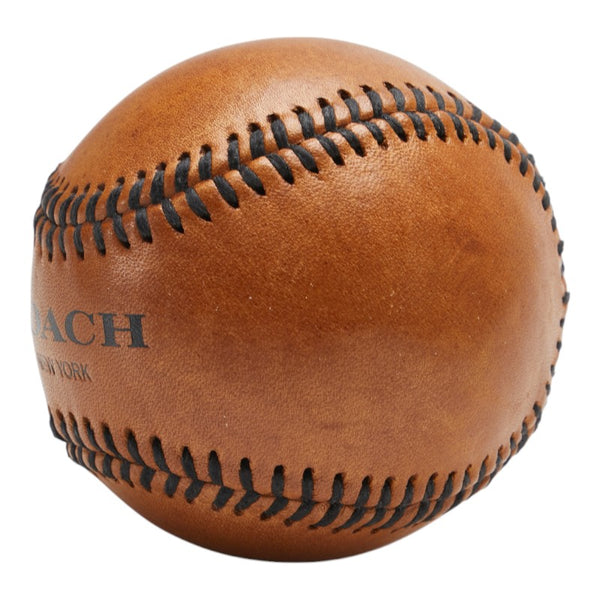 コーチ BASEBALL CHARITY  野球ボール ブラウン ブラック レザー メンズ COACH 【中古】