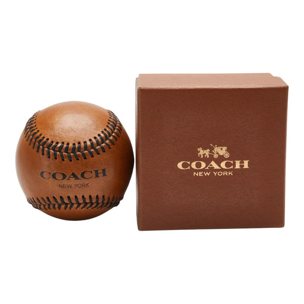 コーチ BASEBALL CHARITY  野球ボール ブラウン ブラック レザー メンズ COACH 【中古】