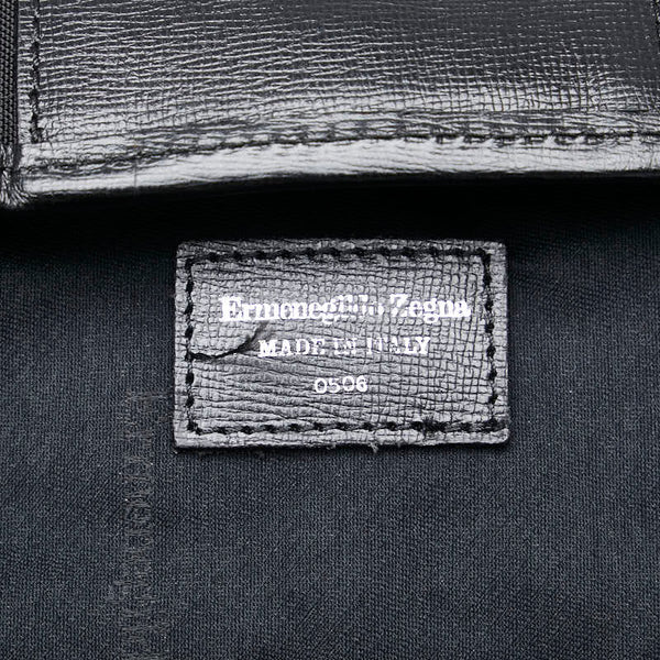 エルメネジルド ゼニア スーツケース ガーメントケース ブラック キャンバス メンズ Ermenegildo Zegna 【中古】