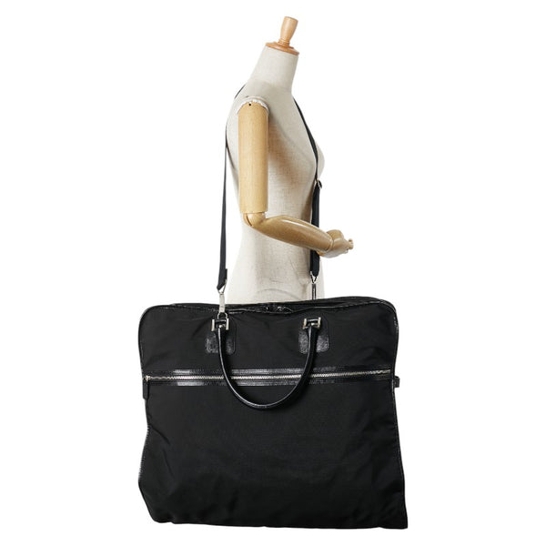 エルメネジルド ゼニア スーツケース ガーメントケース ブラック キャンバス メンズ Ermenegildo Zegna 【中古】