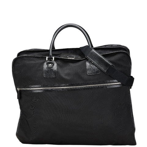 エルメネジルド ゼニア スーツケース ガーメントケース ブラック キャンバス メンズ Ermenegildo Zegna 【中古】