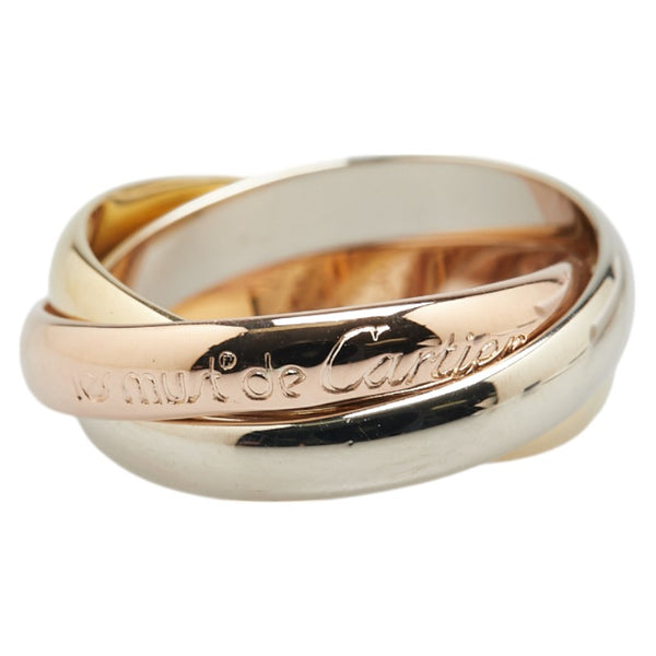 カルティエ トリニティ スリーカラー リング 指輪 ＃51 K18YG イエローゴールド K18PG ピンクゴールド K18WG ホワイトゴールド レディース CARTIER 【中古】