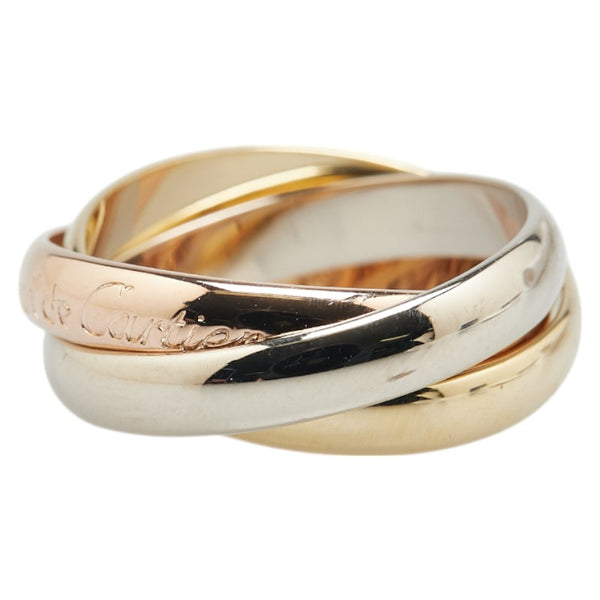 カルティエ トリニティ スリーカラー リング 指輪 ＃51 K18YG イエローゴールド K18PG ピンクゴールド K18WG ホワイトゴールド レディース CARTIER 【中古】