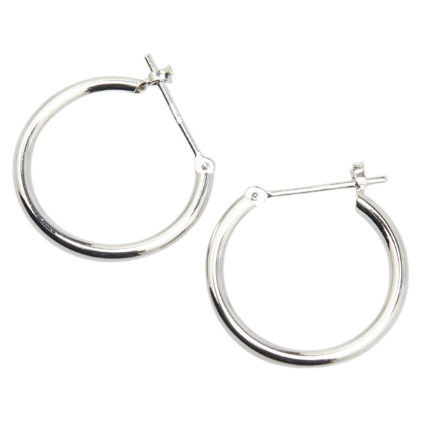 Pt900 プラチナ フープピアス レディース 【中古】