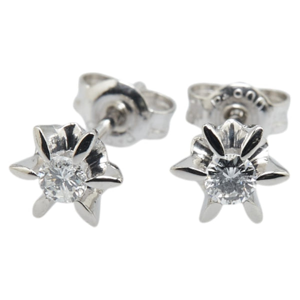 Pt900 プラチナ ダイヤ0.18ct スタッドピアス レディース 【中古】