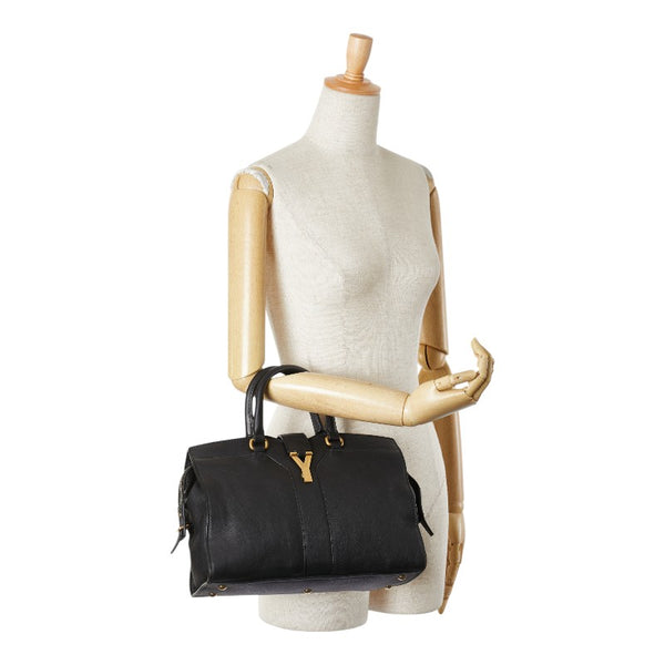 サンローラン カバスシック ミニ ハンドバッグ ブラック レザー レディース SAINT LAURENT 【中古】