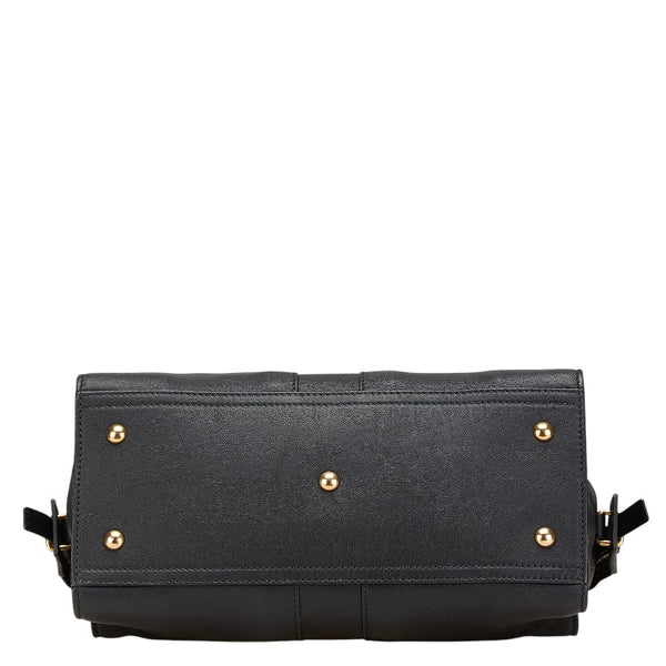 サンローラン カバスシック ミニ ハンドバッグ ブラック レザー レディース SAINT LAURENT 【中古】