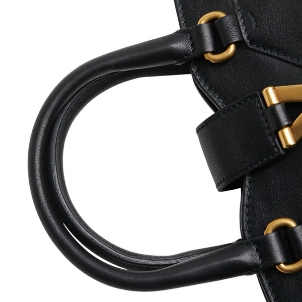 サンローラン カバスシック ミニ ハンドバッグ ブラック レザー レディース SAINT LAURENT 【中古】