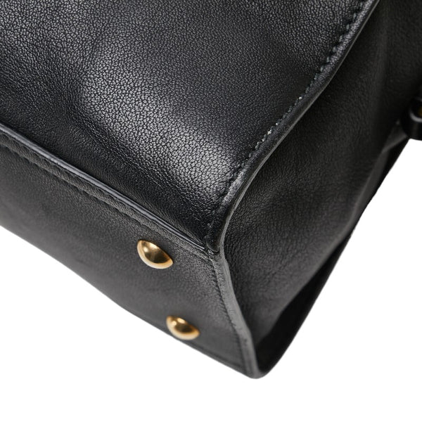 サンローラン カバスシック ミニ ハンドバッグ ブラック レザー レディース SAINT LAURENT 【中古】