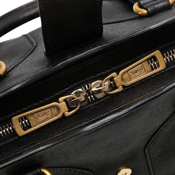 サンローラン カバスシック ミニ ハンドバッグ ブラック レザー レディース SAINT LAURENT 【中古】