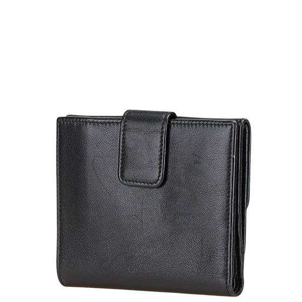 グッチ バンブー 二つ折り財布 035 0959 1866 0 ブラック レザー レディース GUCCI 【中古】