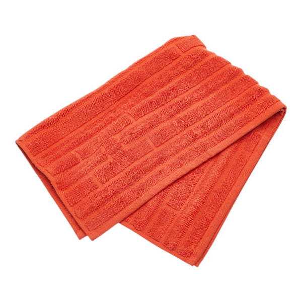 エルメス ラビリンス ハンドタオル ハンカチ オレンジ コットン レディース HERMES 【中古】