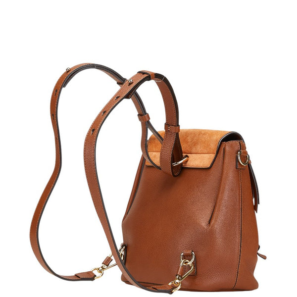 クロエ フェイ リュック バックパック ショルダーバッグ 2WAY ブラウン レザー スエード レディース Chloe 【中古】