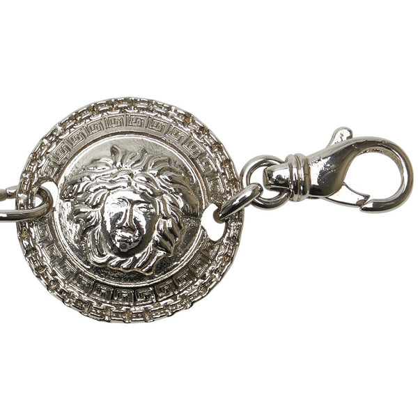 ヴェルサーチェ メデューサ チェーン ベルト シルバー メタル レディース VERSACE 【中古】
