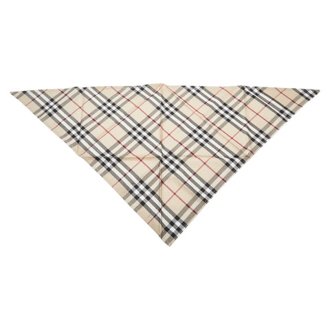 バーバリー ノバチェック スカーフ 三角形 ベージュ マルチカラー コットン レディース BURBERRY 【中古】