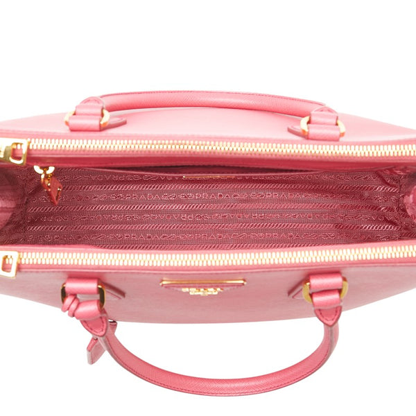 プラダ 三角ロゴプレート ハンドバッグ ショルダーバッグ 2WAY 1BA274 ピンク サフィアーノ レザー レディース PRADA 【中古】