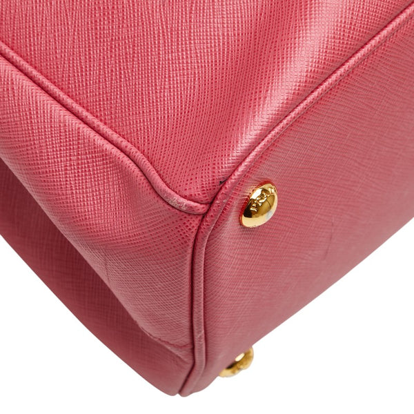 プラダ 三角ロゴプレート ハンドバッグ ショルダーバッグ 2WAY 1BA274 ピンク サフィアーノ レザー レディース PRADA 【中古】