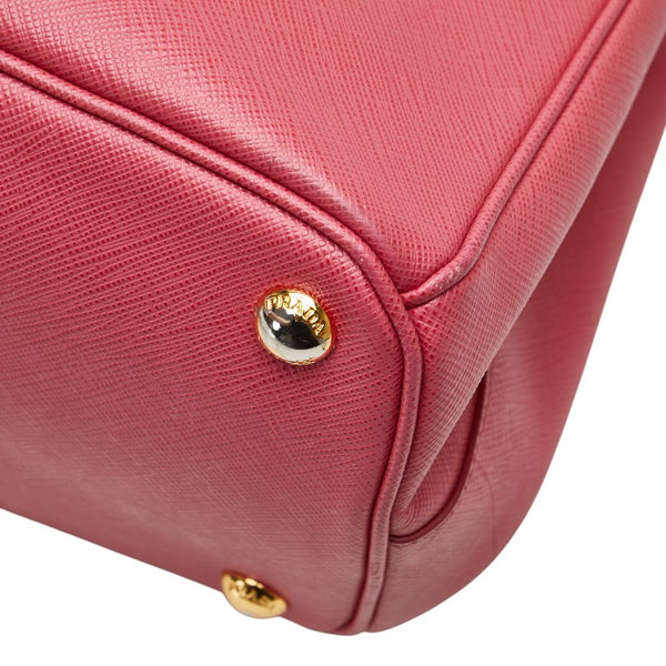 プラダ 三角ロゴプレート ハンドバッグ ショルダーバッグ 2WAY 1BA274 ピンク サフィアーノ レザー レディース PRADA 【中古】