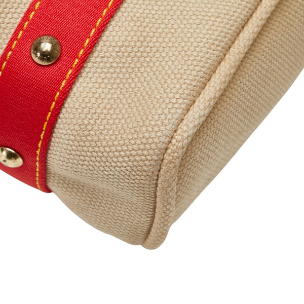 ルイ ヴィトン アンティグア カバMM トートバッグ ショルダーバッグ M40035 ベージュ レッド キャンバス レザー レディース LOUIS VUITTON 【中古】