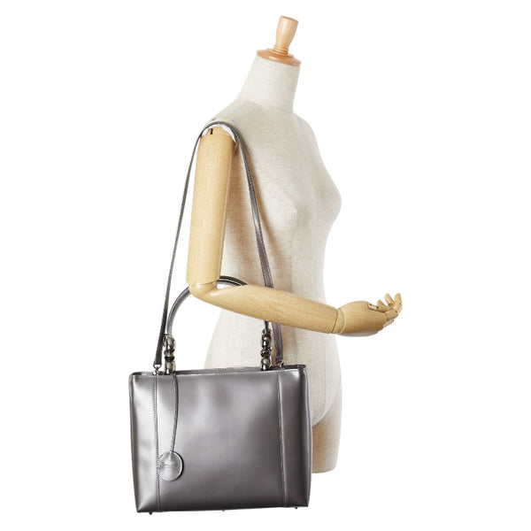 ディオール マリスパール ハンドバッグ ショルダーバッグ 2WAY グレー レザー レディース Dior 【中古】