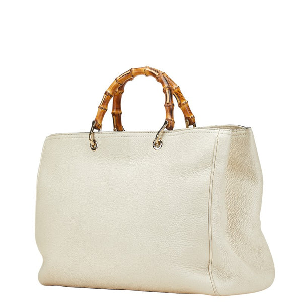 グッチ バンブー ハンドバッグ ショルダーバッグ 2WAY 323658 ベージュ ブラウン レザー レディース GUCCI 【中古】