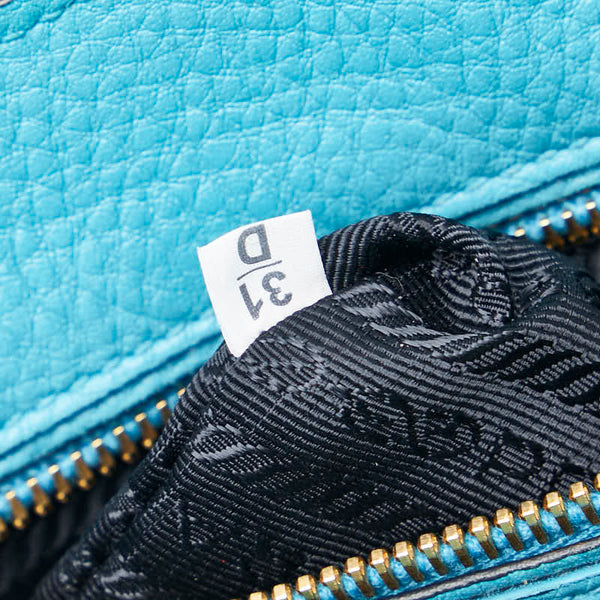 プラダ ハンドバッグ ショルダーバッグ 2WAY ブルー レザー レディース PRADA 【中古】