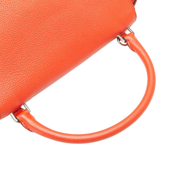 セリーヌ トラペース ハンドバッグ ショルダーバッグ 2WAY オレンジ レザー スエード レディース CELINE 【中古】