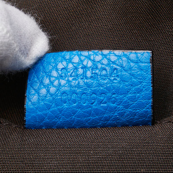 グッチ ハンドバッグ ショルダーバッグ 2WAY 341504 ブルー レザー レディース GUCCI 【中古】