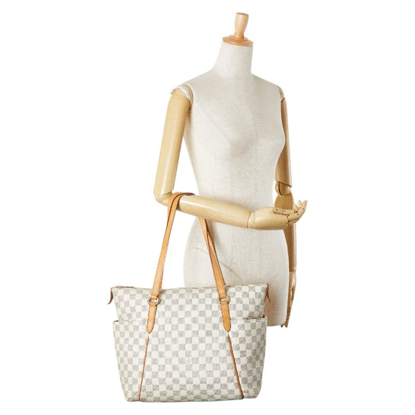 ルイ ヴィトン ダミエアズール トータリー MM トートバッグ ショルダーバッグ N51262 ホワイト PVC レザー レディース LOUIS VUITTON 【中古】