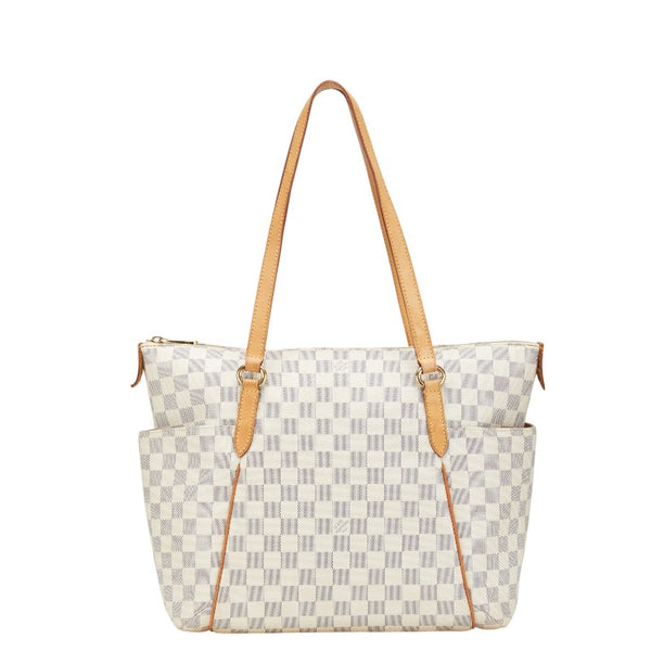 ルイ ヴィトン ダミエアズール トータリー MM トートバッグ ショルダーバッグ N51262 ホワイト PVC レザー レディース LOUIS VUITTON 【中古】