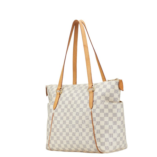 ルイ ヴィトン ダミエアズール トータリー MM トートバッグ ショルダーバッグ N51262 ホワイト PVC レザー レディース LOUIS VUITTON 【中古】