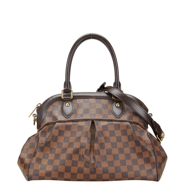 ルイ ヴィトン ダミエ トレヴィPM ハンドバッグ ショルダーバッグ 2WAY N51997 ブラウン PVC レザー レディース LOUIS VUITTON 【中古】