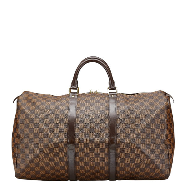 ルイ ヴィトン ダミエ キーポル50 ボストンバッグ トラベルバッグ N41427 ブラウン PVC レザー レディース LOUIS VUITTON 【中古】