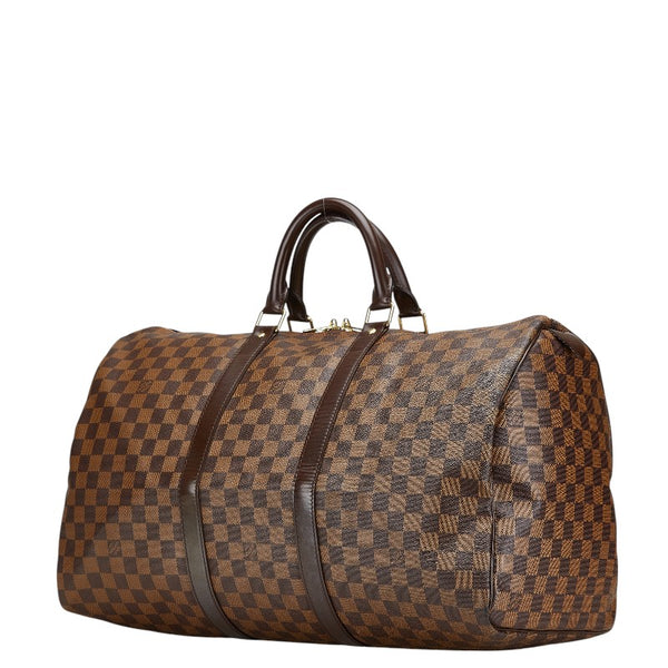 ルイ ヴィトン ダミエ キーポル50 ボストンバッグ トラベルバッグ N41427 ブラウン PVC レザー レディース LOUIS VUITTON 【中古】