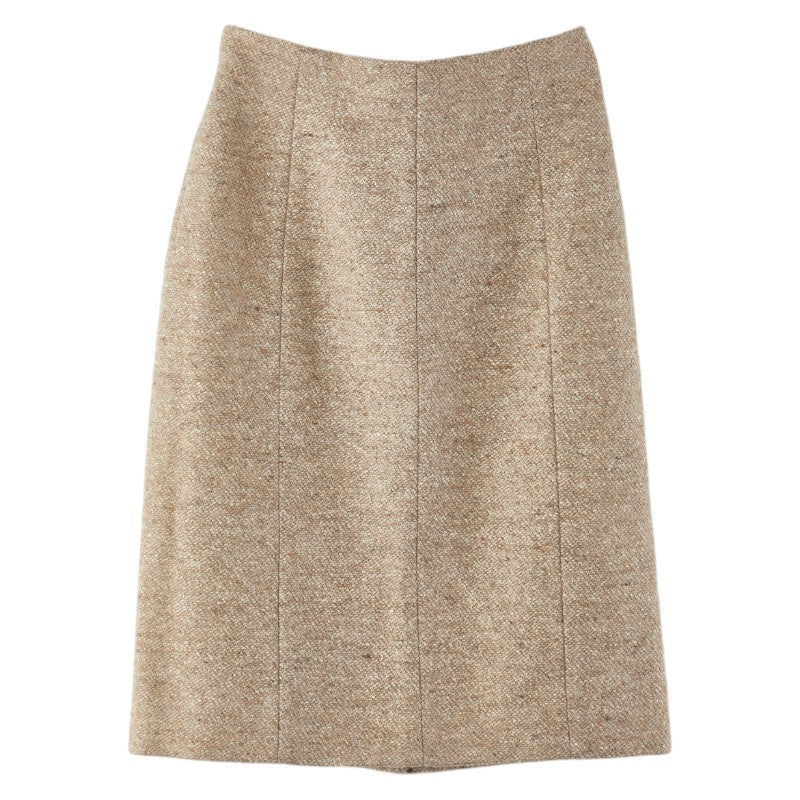 サルヴァトーレフェラガモ スカート サイズ：42 ブラウン ウール アルパカ レディース Salvatore Ferragamo 【中古】