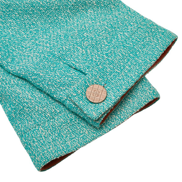 シャネル ジップアップジャケット ツイード サイズ：38 エメラルドグリーン コットン レーヨン レディース CHANEL 【中古】