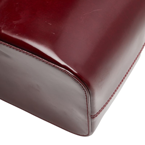 カルティエ パンテール ハンドバッグ ワンショルダーバッグ ワインレッド ボルドー レザー レディース CARTIER 【中古】