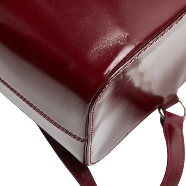 カルティエ パンテール ハンドバッグ ワンショルダーバッグ ワインレッド ボルドー レザー レディース CARTIER 【中古】