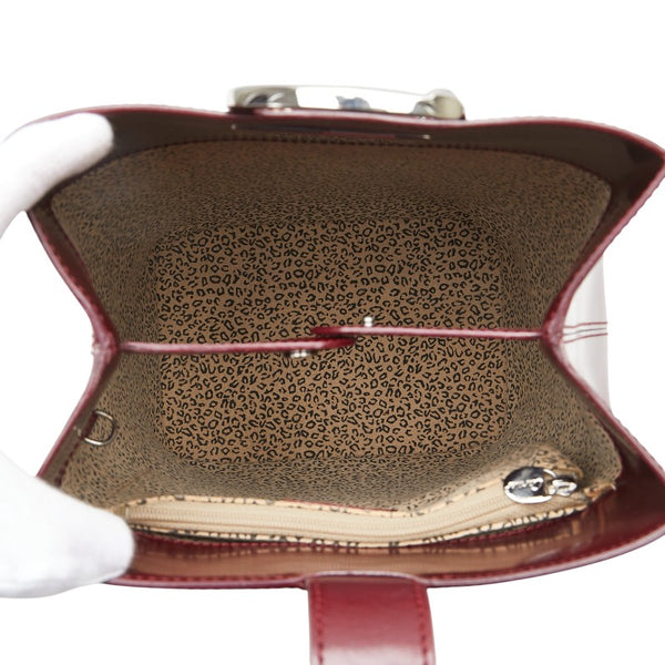 カルティエ パンテール ハンドバッグ ワンショルダーバッグ ワインレッド ボルドー レザー レディース CARTIER 【中古】