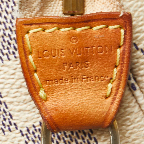 ルイ ヴィトン ダミエ アズール ポシェット アクセソワール アクセサリーポーチ N51986 ホワイト PVC レザー レディース LOUIS VUITTON 【中古】