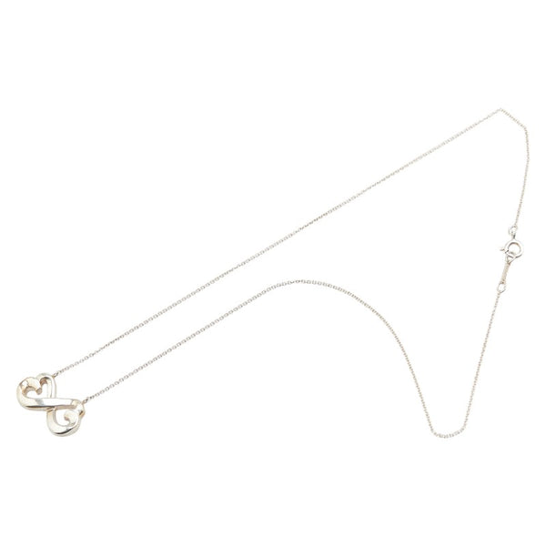 ティファニー ダブルラビングハート ネックレス シルバー SV925 シルバー レディース TIFFANY&Co. 【中古】