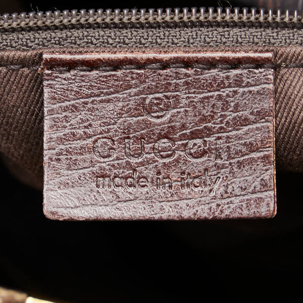 グッチ GGキャンバス ハンドバッグ トートバッグ 106251 ブラウン キャンバス レザー レディース GUCCI 【中古】