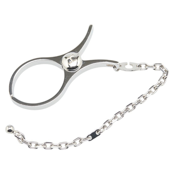 エルメス フィルー 手袋ホルダー グローブホルダー シルバー メタル レディース HERMES 【中古】