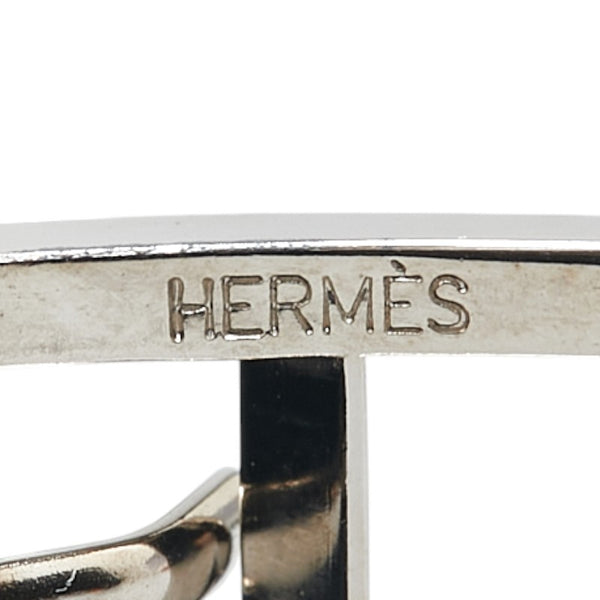 エルメス アピ3 ブレスレット ブラック メタル レザー レディース HERMES 【中古】