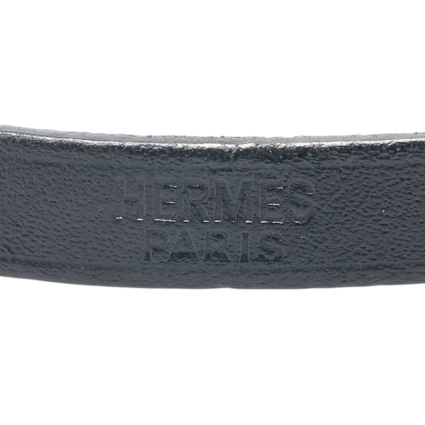 エルメス アピ3 ブレスレット ブラック メタル レザー レディース HERMES 【中古】
