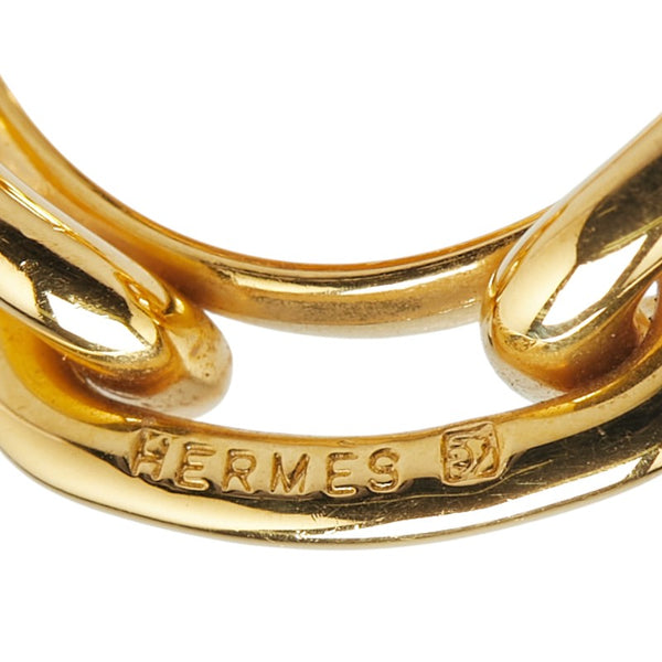 エルメス ルカデ シェーヌダンクル スカーフリング ゴールド メッキ レディース HERMES 【中古】