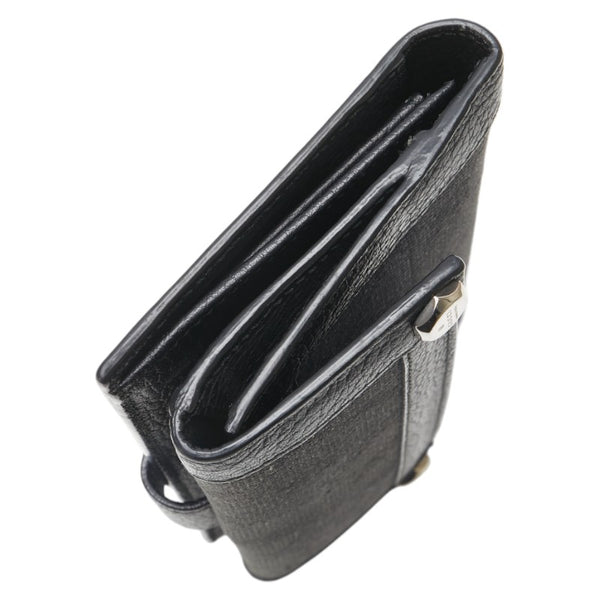 グッチ GGキャンバス 長財布 231839 ブラック キャンバス レザー レディース GUCCI 【中古】