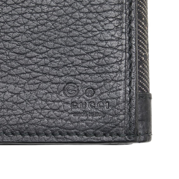 グッチ GGキャンバス 長財布 231839 ブラック キャンバス レザー レディース GUCCI 【中古】